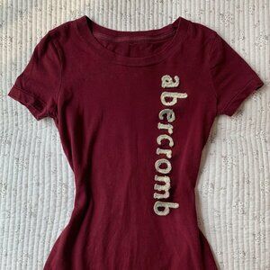 Original Red Letter Print Standard Shoulder Short Sleeve T-Shirt Women